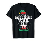 The Food Service Worker Elf Funny Christmas T-Shirt