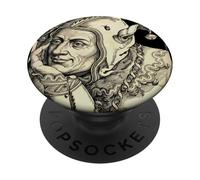 The Fool Jester in Court Entertainer Comédie médiévale Drôle PopSockets PopGrip Adhésif