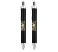 The Fool Major Tarot Mystical Witchy Lot de 2 stylos à bille rétractables pour le bureau et l'école