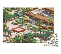 The Forbidden City Puzzles pour Personnes Âgées 1000 Pièces Recyclable Courtyard Puzzles Puzzle Jeu Props Impossible Hard Difficult Stimulant Activity 70x50cm/1000pcs