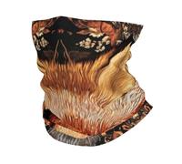 The Fox Hidden in The Fallen Leaves Print Head Scarf Cagoule Visage Cou Écharpe Masque Bandana Cache-Cou pour Homme Femme Blanc