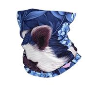The Fox In The Blue Flower Branch Print Head Scarf Cagoule Visage Cou Écharpe Masque Bandana Cache-Cou pour Homme Femme