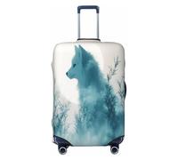 The Fox in The Mist Housse de protection anti-rayures pour valise de 45,7 à 81,3 cm, Noir , M