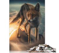 The Fox on The Rocket Puzzle 1000 Pieces Cadeau Unique Jeu Éducatif Défi Jouet À De Qualité Supérieure Peinture Art pour Adultes Enfants 1000pcs (75x50cm)