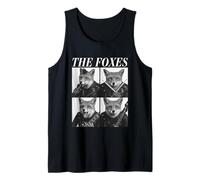 The Foxes Musicians Funny Animals Rock Music Emo Punk Band Débardeur