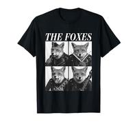 The Foxes Musicians Funny Animals Rock Music Emo Punk Band T-Shirt
