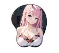 The Franxx Zero Two Anime Silicone 3D Tapis de Souris Dessin animé créatif Sexy Mémoire de Coton Souris Clavier 3D Main Bol Stand Épaissir, Tapis de Souris Stéréoscopique