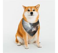 The French Countryside in Winter Season Écharpe triangulaire élégante pour animal domestique Accessoire lavable pour animal domestique pour fille, garçon, chien ou chat Taille S