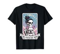 The Frenchie Mom Carte de Tarot Squelette câlin Halloween pour Amoureux des Chiens T-Shirt