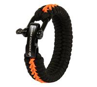 The Friendly Swede Bracelet de Survie en paracorde avec Microcord réglable pour Homme et Femme (Orange Medium)