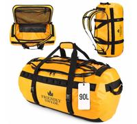 The Friendly Swede Sac de Sport Sac à Dos Imperméable, PVC 500D, 90L Jaune