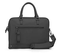 The Friendly Swede Sacoche pour Laptop Minimaliste avec Sangle Bandoulière, Sacoche pour Ordinateur Portable 13" Sac de Travail Compact, PU Végétalien - VRETA (Noir)