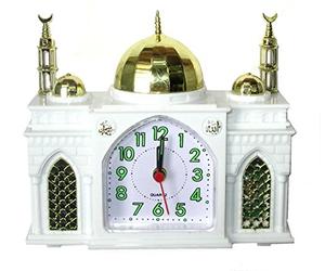 The Friendly Trading Company Réveille-Matin - en Forme comme Une Mosquée - Sonne Azan Appel Islamique à la Prière - Horloge Musulman Blanc