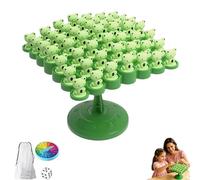 the frog balancing game,50Pcs balance board swing,Frog Balance Tree,Balance Board Game,Grenouille de Bureau,Jeux interactifs Parent -Enfant pour la Maison,l'intérieur, Le Plein air (A)
