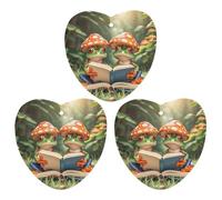 The Frog Family Is Reading Lot de 3 désodorisants à suspendre pour voiture, maison, bureau Blanc