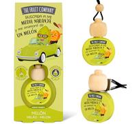 The Fruit Company Désodorisant de voiture Melon absorbant les odeurs pour grille ou suspension 0 % alcool avec extraits naturels
