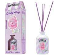 The Fruit Company Désodorisant Mikado en coton de sucre Candy Edition 40 ml 0 % alcool et extraits naturels - Diffuseur liquide avec bâtonnets - Parfum durable plus de 60 jours