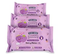 The Fruit Company Lot de 3 lingettes humides Mains et visage WC Format de poche