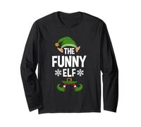 The Funny Elf Party Family Group Inscription de Noël Assortie Manche Longue