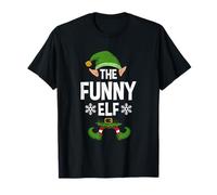 The Funny Elf Party Family Group Inscription de Noël Assortie T-Shirt