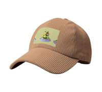 The Funny Frog Doing Yoga Casquette de baseball en velours côtelé, même style pour homme et femme, un bon choix pour la photographie de voyage Kaki