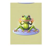 The Funny Frog Doing Yoga Crystal Stickers, Glitter Star Heart Shiny Transparent Decals for Mobile Phone Cases and Laptop