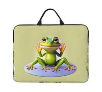 The Funny Frog Doing Yoga Housse pour ordinateur portable 41,9 x 31 cm Compatible avec ordinateurs portables 14" pour un rangement facile