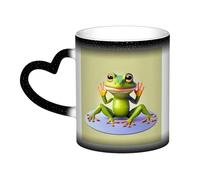 The Funny Frog doing Yoga Men and Women Fun Gift Magic morphing Mugs 325 ml Ceramic Thermal Tail Coffee Mugs