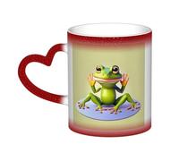 The Funny Frog doing Yoga Men and Women Fun Gift Magic morphing Mugs 325 ml Ceramic Thermal Tail Coffee Mugs