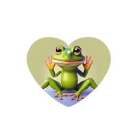 The Funny Frog Doing Yoga Pattern Lot de 6 désodorisants de voiture en forme de cœur à suspendre pour chambre à coucher, salle de bain