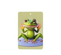 The Funny Frog Doing Yoga Pattern Lot de 6 désodorisants rectangulaires à suspendre pour chambre à coucher, salle de bain
