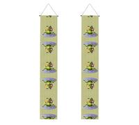 The Funny Frog doing Yoga Print Graduation Porche Banner - Parfait pour porte d'entrée, terrasse et mur, panneau polyvalent à suspendre