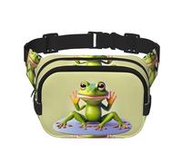 The Funny Frog doing Yoga Printed Fashion Waist Bag Unisex Messenger Bag Fashion Travel Waist Bag