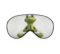 The Funny Frog Doing Yoga Sleep Mask for Women Men Side Sleeper Eye Cover with Adjustable Strap Soft Breathable Blackout Mask Slip -Free Deep Sleep Essentials Travel Essentials