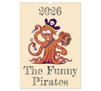 The Funny Pirates (Wall Calendar 2026 DIN A3 portrait), CALVENDO 12 Month Wall Calendar: A small pirate crew consisting of funny animals