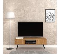 THE FURNITURE PROJECT by Homemania Mobile Porta TV Armoire, Bois, Structure chêne Sapphire-Gamnoir Mat, 120x40X40cm