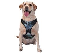 The Fusion of Killer Whales and Forests Harnais de qualité supérieure pour chiens de petite, moyenne et grande taille - Durable, ne tire pas avec sangles réfléchissantes et boucles à dégagement