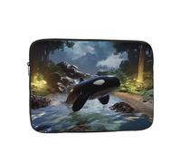 The Fusion of Killer Whales and Forests Housse de protection antichoc pour ordinateur portable de 12 pouces