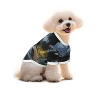 The Fusion of Killer Whales and Forests T-shirt pour chien Vêtements Chiot Gilet pour animal domestique et débardeur élastique Vêtements pour chiens chats Pull mignon respirant doux L