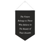 The Future Belongs to Those Who Believe in The Beauty of Their Dreams Bannière en toile de motivation 25,4 x 38,1 cm à suspendre au mur pour chambre à coucher, chambre d'enfant, décoration d'intérieur