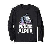 The Future is Alpha Wolf Meme Fearless Alpha Sigma Loup-Garou Manche Longue