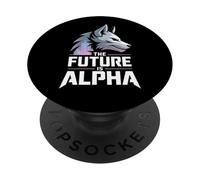 The Future is Alpha Wolf Meme Fearless Alpha Sigma Loup-Garou PopSockets PopGrip Adhésif