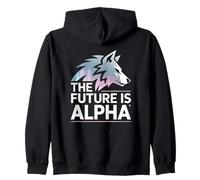 The Future is Alpha Wolf Meme Fearless Alpha Sigma Loup-Garou Sweat à Capuche