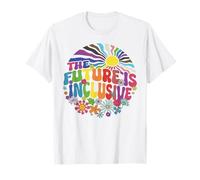The Future Is Inclusive Drapeau LGBT Groovy Gay Rights Pride T-Shirt