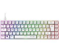 The G-Lab Clavier gamer Keyz Titanium 65% AZERTY Blanc – Switch rouge, USB, RGB personnalisable