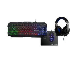 The G-Lab Combo Argon clavier Souris incluse Gaming USB AZERTY Français Noir