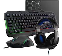 The G-Lab COMBO ARGON EVOLUTION - Ensemble de clavier, souris, casque et tapis de souris - rétro-éclairé - USB - AZERTY - Français