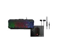 The G-Lab Combo Helium clavier Souris incluse Jouer USB AZERTY Français Noir