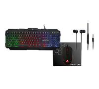 The G-Lab COMBO HELIUM - Ensemble de clavier, souris, casque et tapis de souris - rétro-éclairé - USB - AZERTY - Français