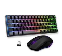 The G-Lab – Pack clavier & souris gamer Combo Hydrogen WL – Clavier 60% AZERTY RGB, Souris 7200 DPI 2,4GHz/Bluetooth – Noir